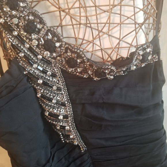 Black Maria Blaca Nero Evening GOwn - Picture 2 of 4